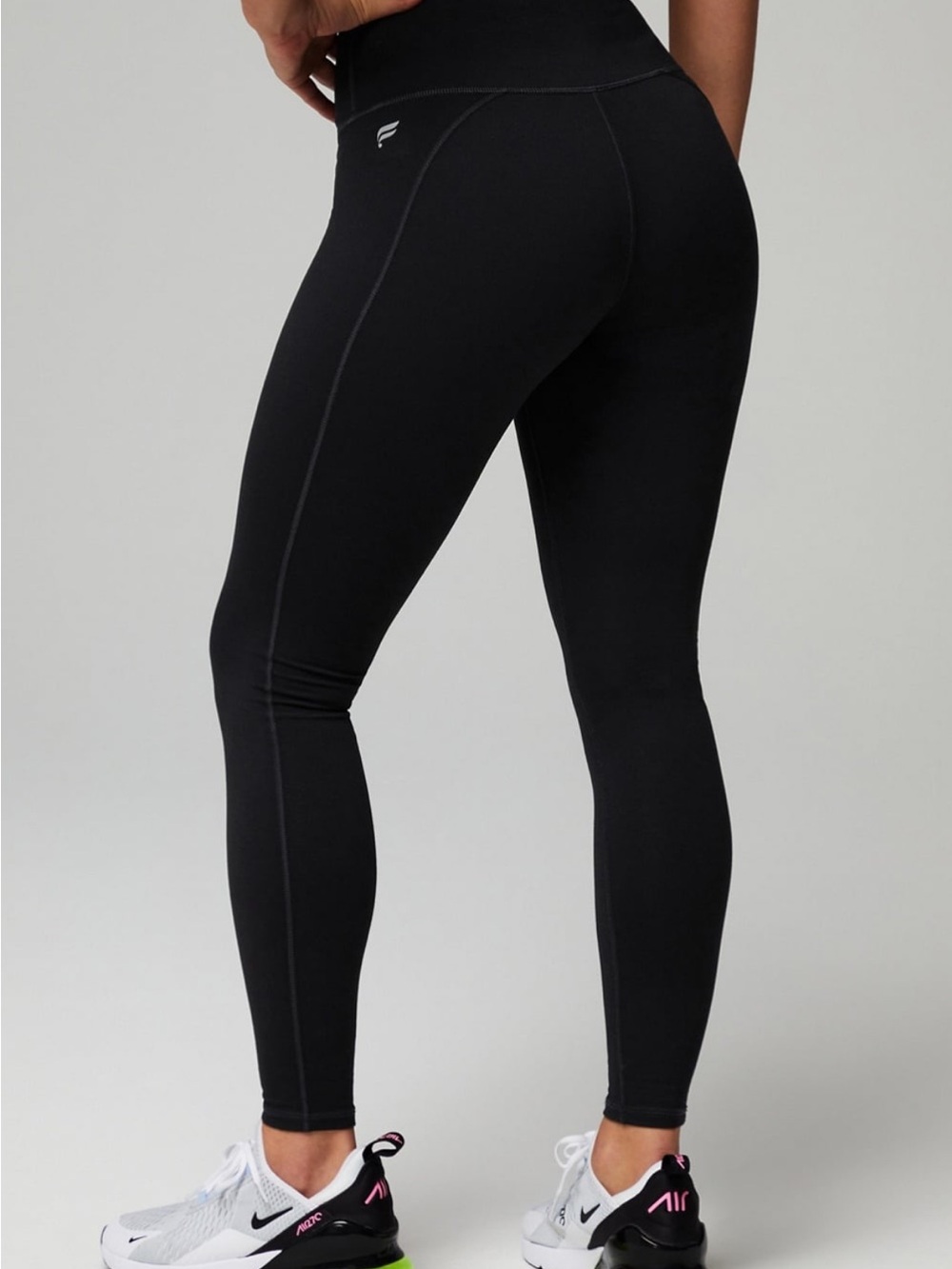 Fabletics Black High-Rise Seam Detail Leggings